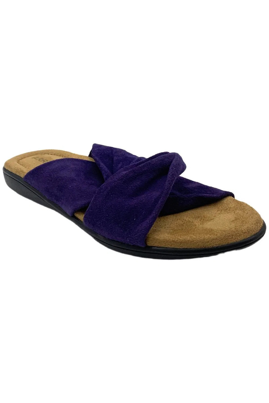 ARRAY Women's Loma Suede Slip On Slide Sandals Purple - Medium